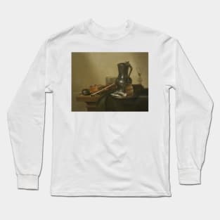 Tobacco Still Life by Willem Claeszoon Heda Long Sleeve T-Shirt